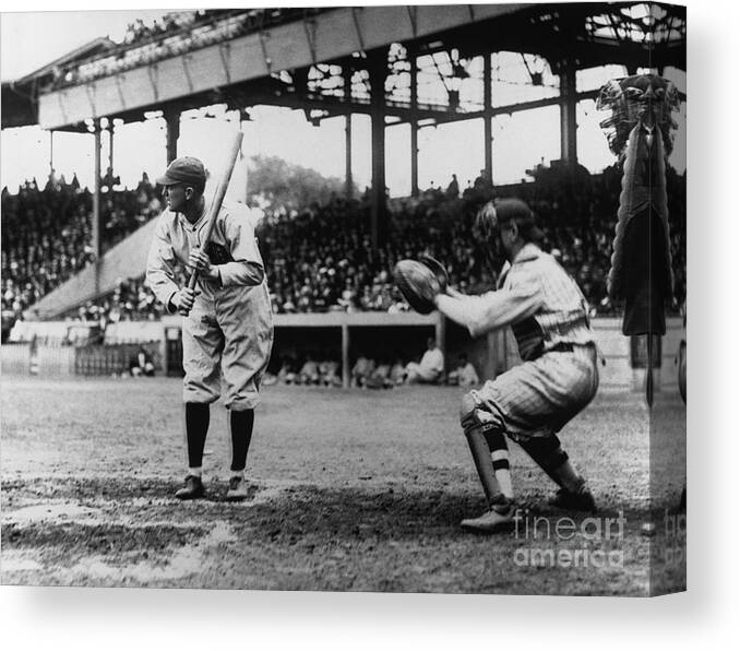 Baseball Catcher Canvas Print featuring the photograph Ty Cobb by National Baseball Hall Of Fame Library