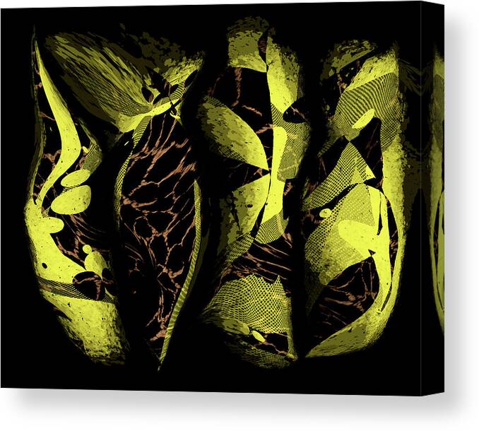 Abstract Canvas Print featuring the digital art Diva by Marina Flournoy