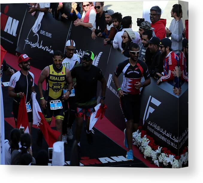 Middle East Canvas Print featuring the photograph Ironman 70.3 Middle East Championship Bahrain #4 by Nigel Roddis