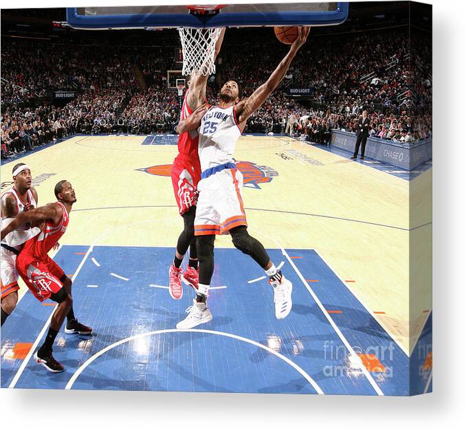 Nba Pro Basketball Canvas Print featuring the photograph Derrick Rose by Nathaniel S. Butler