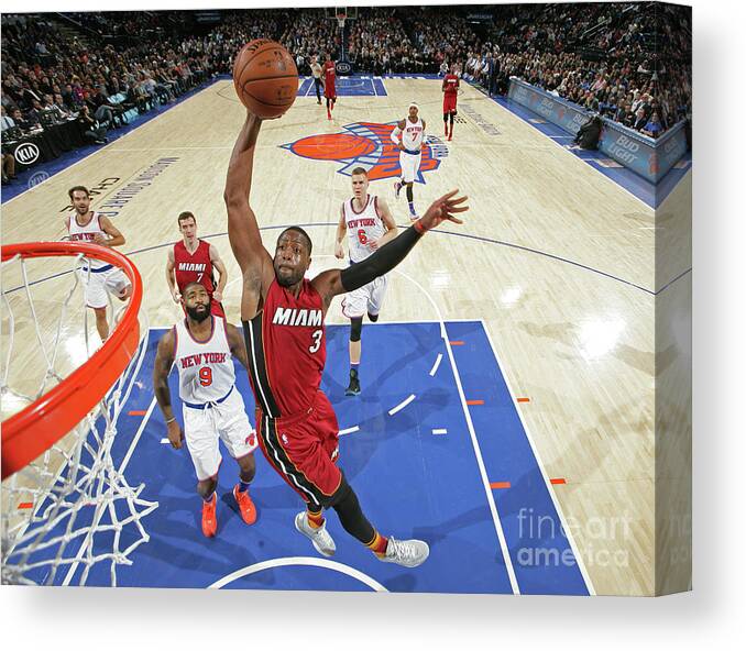 Nba Pro Basketball Canvas Print featuring the photograph Dwyane Wade by Nathaniel S. Butler