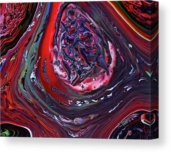 Acrylic Abstract Canvas Print featuring the painting Re-Birth RH1 by Diane Goble