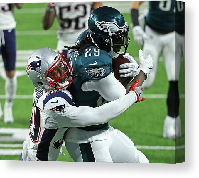 Super Bowl Lii Canvas Print featuring the photograph Super Bowl LII - Philadelphia Eagles v New England Patriots #7 by Jonathan Daniel