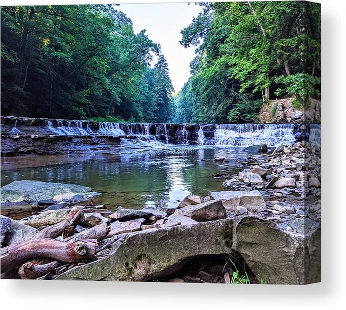 Waterfall Canvas Print featuring the photograph Henry Church Falls by Brad Nellis