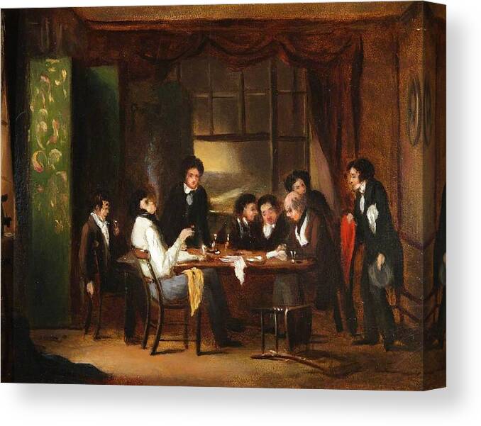 Erroneously Canvas Print featuring the painting 'A Day's Pleasure' previously erroneously called 'Reading the Will'  by Edward Prentis