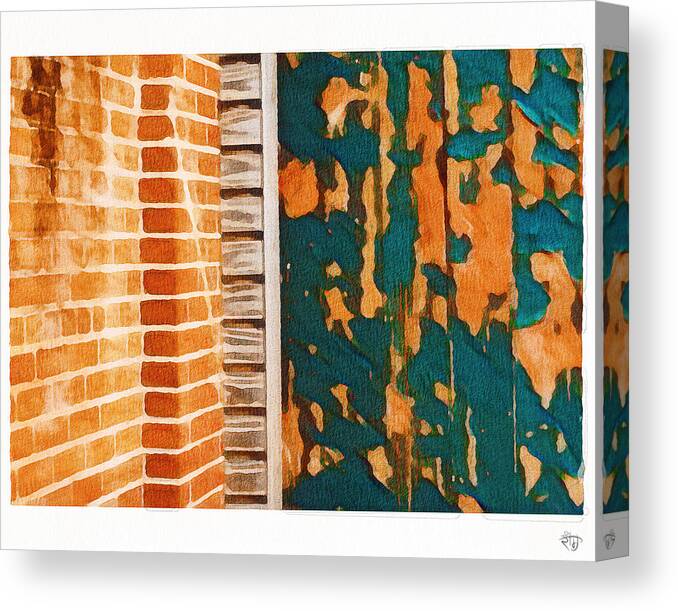 Textures Canvas Print featuring the digital art Abandoned Places - Untitled 15 by Red Ram