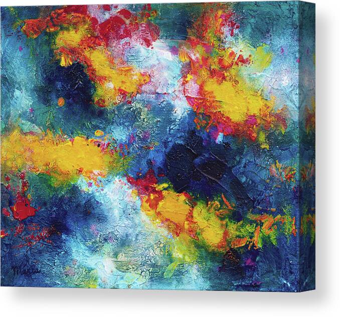 Abstract Canvas Print featuring the painting Abstract 97 by Maria Meester