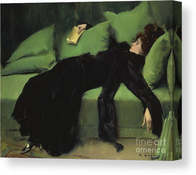 Art Canvas Print featuring the painting After the ball AKG158248 by Ramon Casas y Carbo