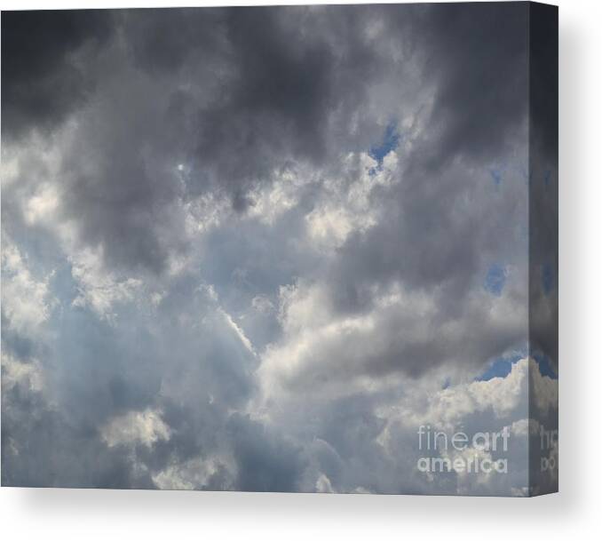 Rain Clouds Canvas Print featuring the photograph Afternoon Storm by Expressions By Stephanie
