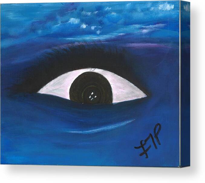 Eye Canvas Print featuring the painting All About Emotions by Esoteric Gardens KN