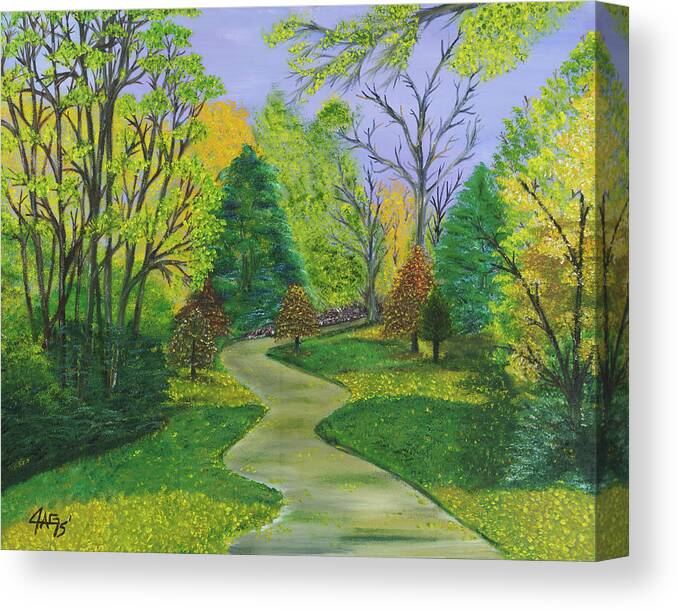 Acrylic Painting Canvas Print featuring the painting Along The Shunga Trail Too by The GYPSY and Mad Hatter