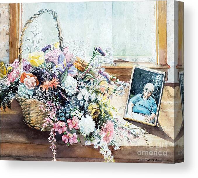 Memory Canvas Print featuring the painting Always in my heart by Merana Cadorette