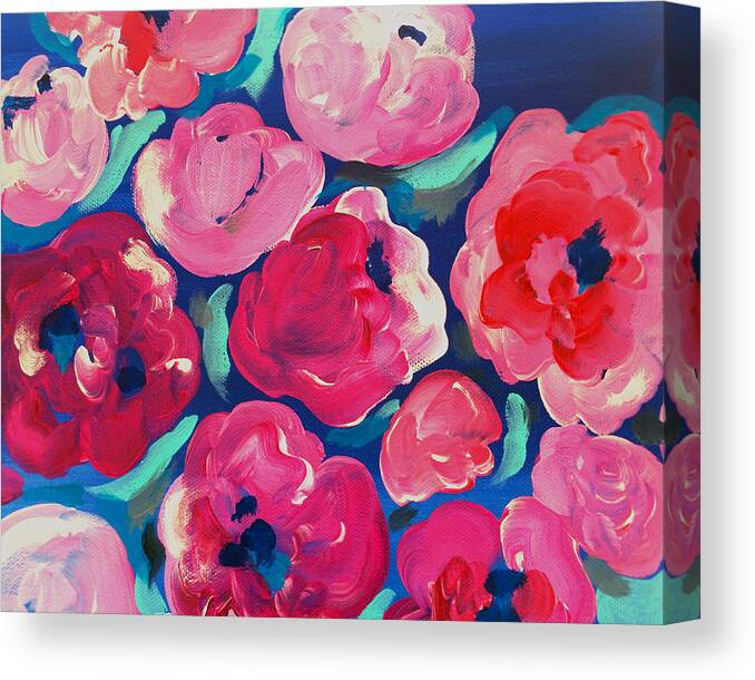 Floral Art Canvas Print featuring the painting Amore by Beth Ann Scott
