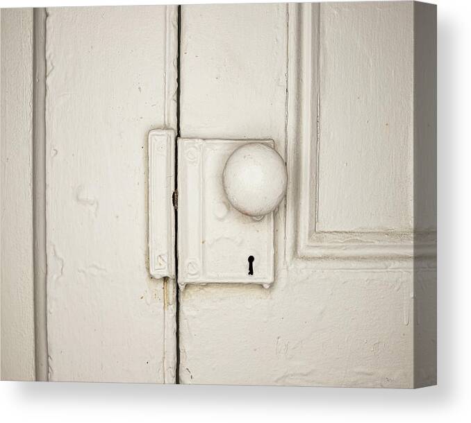 Door Canvas Print featuring the photograph Antique Door Knob 4 by Amelia Pearn