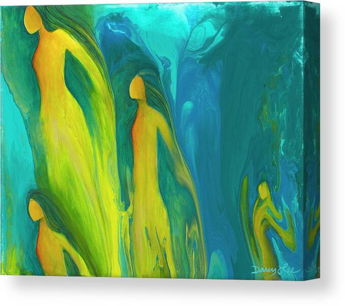 Spiritual Art Canvas Print featuring the painting Ascending by Darcy Lee Saxton