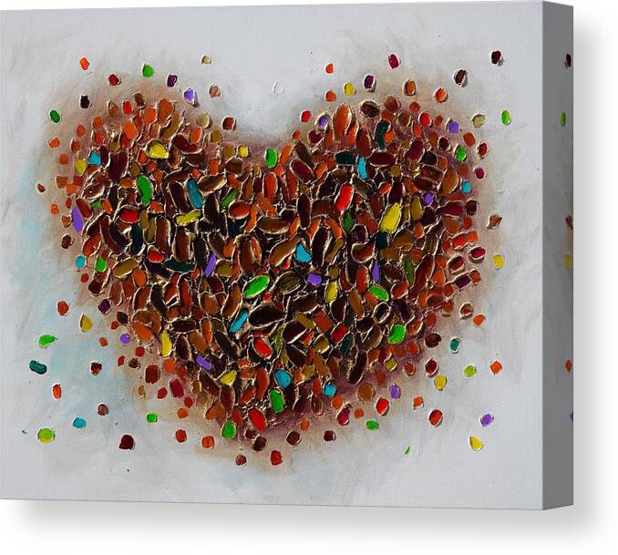 Heart Canvas Print featuring the painting Autumn Heart by Amanda Dagg