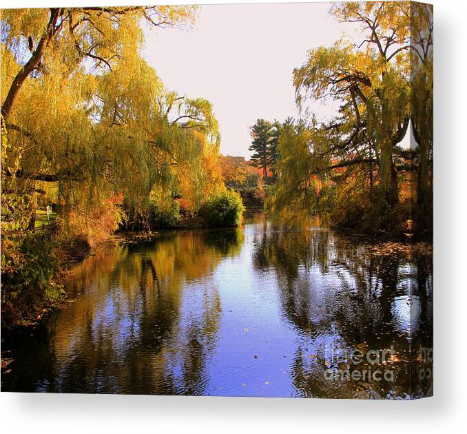 Fall Canvas Print featuring the photograph Autumn on the river by Lennie Malvone