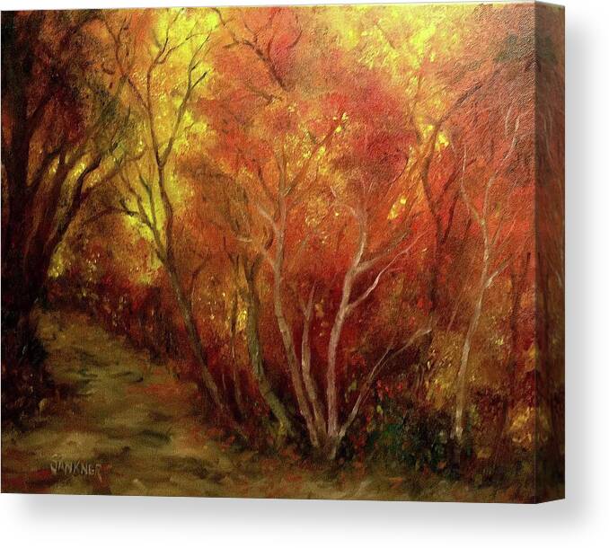 Autumn Canvas Print featuring the painting Autumn Wildfire by Robert Sankner
