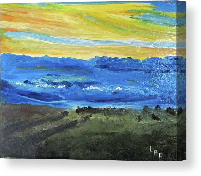 Landscape Canvas Print featuring the painting Before the Rain by Linda Feinberg