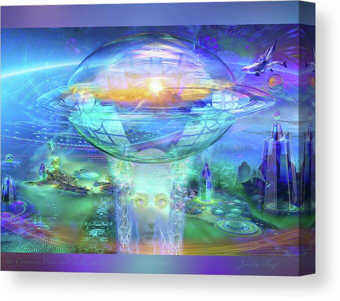 Jean-luc Bozzoli Canvas Print featuring the digital art Being Change by Jean-Luc Bozzoli