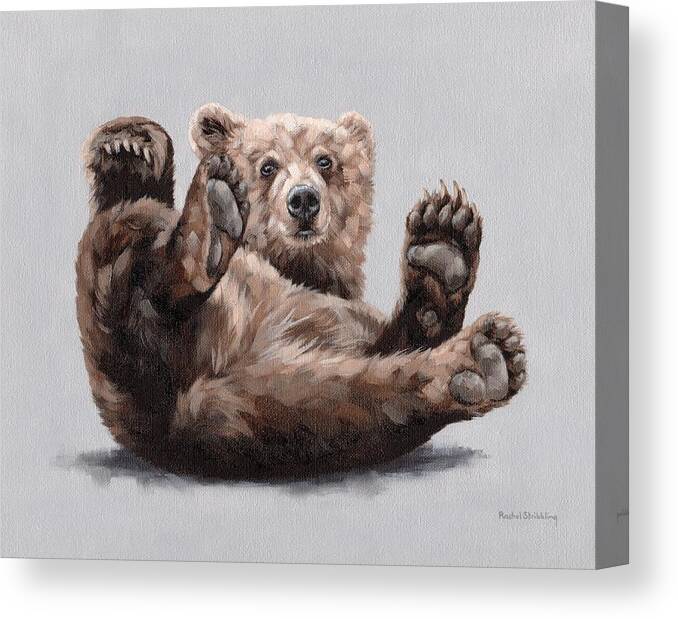 Bear Canvas Print featuring the painting Betsy by Rachel Stribbling