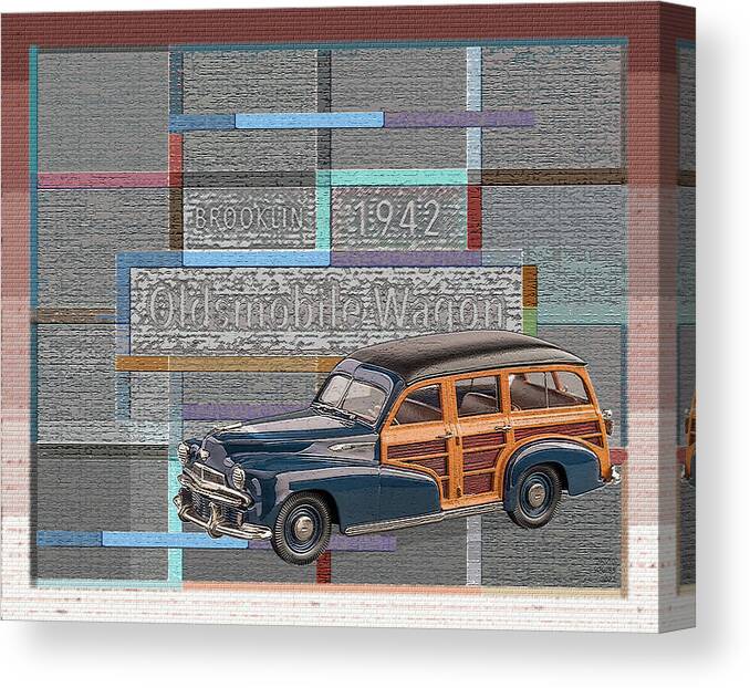 Brooklin Models Canvas Print featuring the digital art Brooklin Models / Oldsmobile Wagon by David Squibb