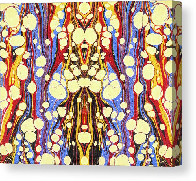 Abstract Canvas Print featuring the mixed media Bubbly Abstract by Lorena Cassady