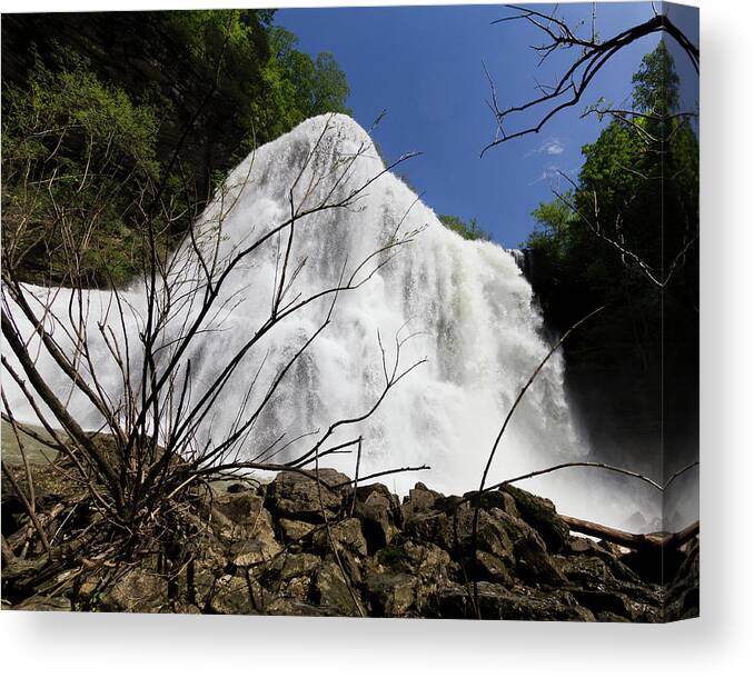 Waterfall Canvas Print featuring the photograph Burgess Falls by David Beechum