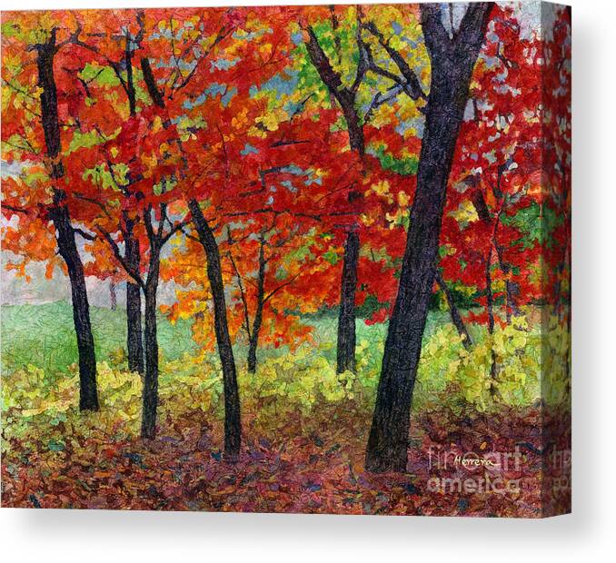 Path Canvas Print featuring the painting Cadmium Flame by Hailey E Herrera
