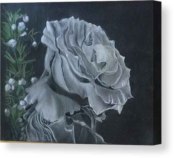 Black And White Canvas Print featuring the pastel Celebrate Life by Juliette Becker
