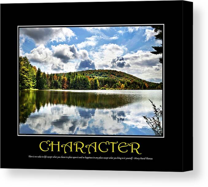 Inspiring Canvas Print featuring the mixed media Character Inspirational Motivational Poster Art by Christina Rollo