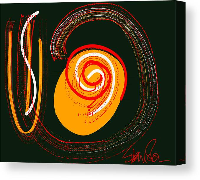 Abstract Canvas Print featuring the digital art Circle of No Return by Susan Fielder