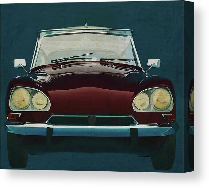 Car Canvas Print featuring the painting Citroen DS by Jan Keteleer