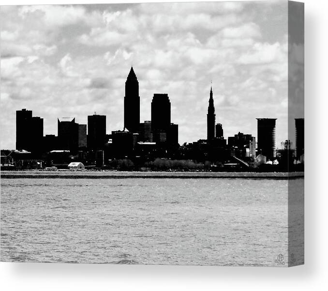 Downtown Canvas Print featuring the photograph Cleveland Downtown Skyline 2 by Gary Olsen-Hasek