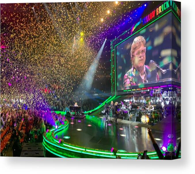 Elton Canvas Print featuring the photograph Confetti Rain on Elton by Lee Darnell
