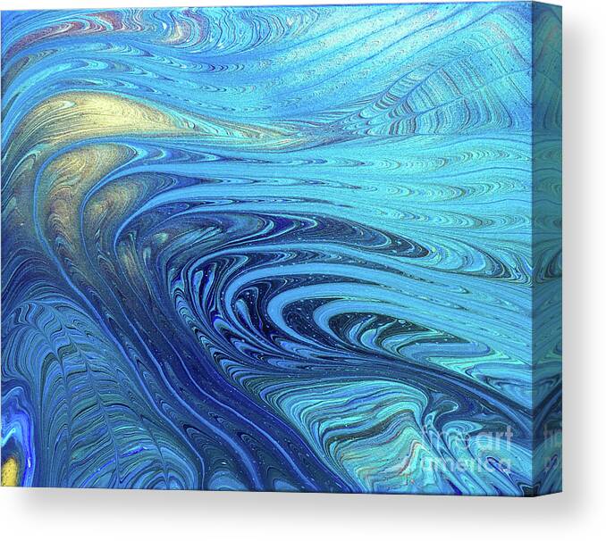 Abstract Canvas Print featuring the painting Cosmic Flow by Lucy Arnold