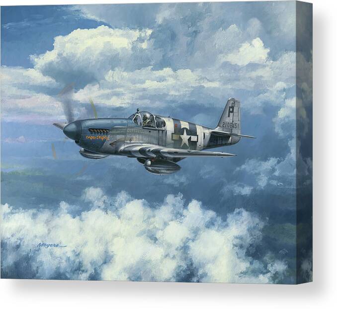 Aviation Art Canvas Print featuring the painting Cripes A'Mighty by Wade Meyers