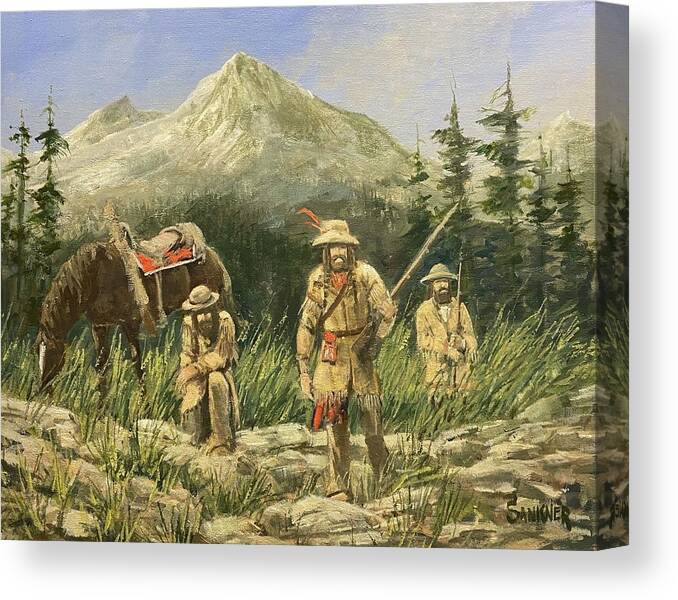 Horse Canvas Print featuring the painting Dang Horse Thieves by Robert Sankner