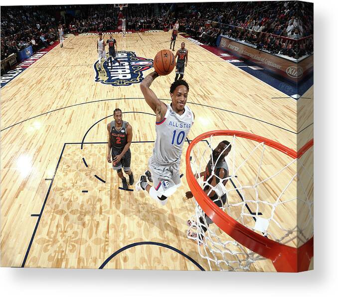 Event Canvas Print featuring the photograph Demar Derozan by Nathaniel S. Butler