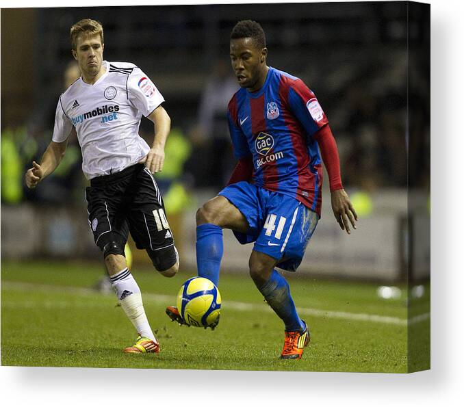 England Canvas Print featuring the photograph Derby County v Crystal Palace - FA Cup Third Round by Ben Hoskins