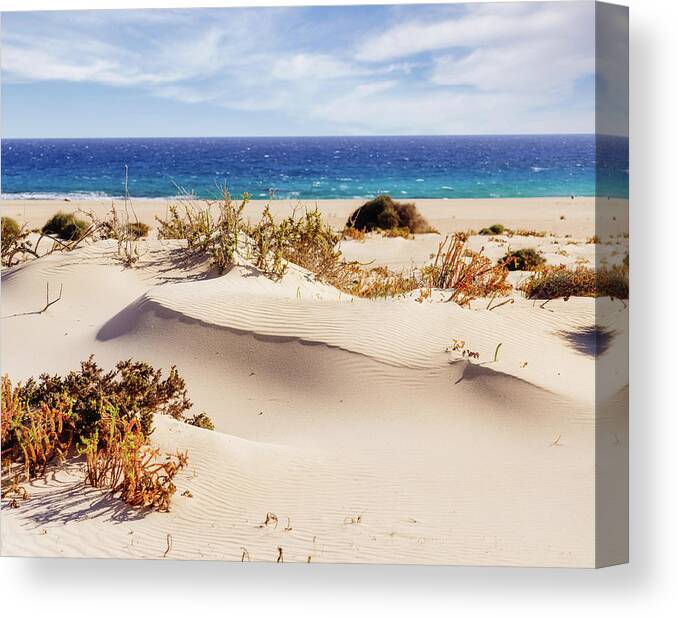 Atlantic Ocean Canvas Print featuring the photograph Desert by the Sea by Francesco Riccardo Iacomino