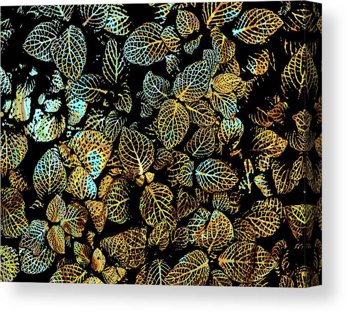 Leaf Canvas Print featuring the mixed media Design 240 by Lucie Dumas