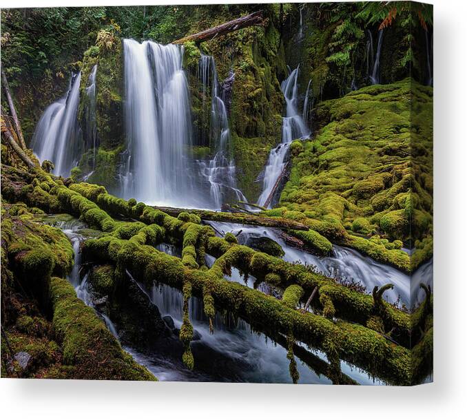 Downing Falls Canvas Print featuring the photograph Downing Falls by Ulrich Burkhalter