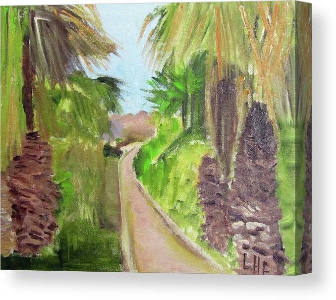 Israel Canvas Print featuring the painting Dreaming of Travel Again by Linda Feinberg