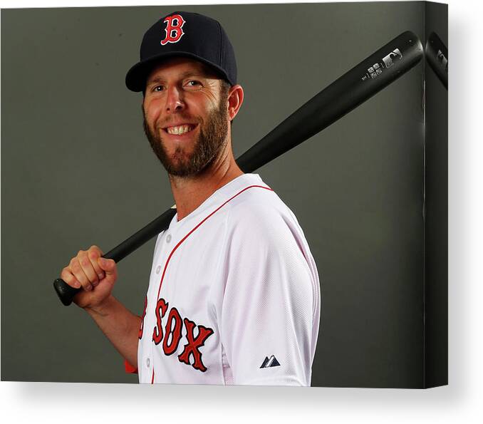 Media Day Canvas Print featuring the photograph Dustin Pedroia by Elsa