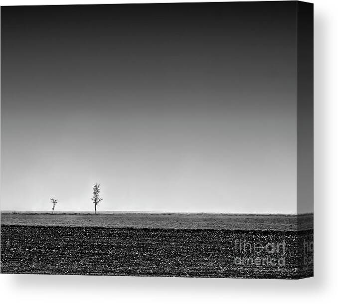 Earth Is Ready For Seeding - Graphics Of Spring Fields Canvas Print featuring the photograph Earth Is Ready For Seeding - Graphics Of Spring Fields by Tatiana Bogracheva