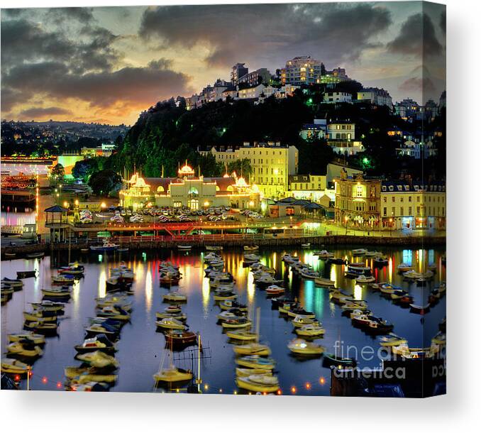 Nag895249x Canvas Print featuring the photograph An Evening in Torquay by Edmund Nagele FRPS