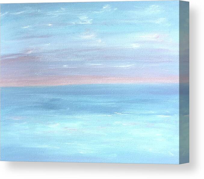 Seascape Canvas Print featuring the painting Evening Calm by Barbara Magor