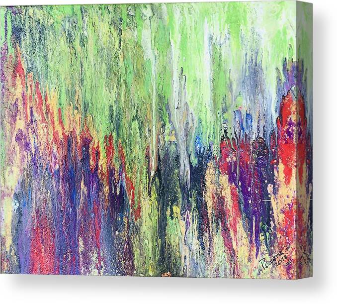 Cathedral Canvas Print featuring the painting Fall of the Cathedral by Rowena Rizo-Patron