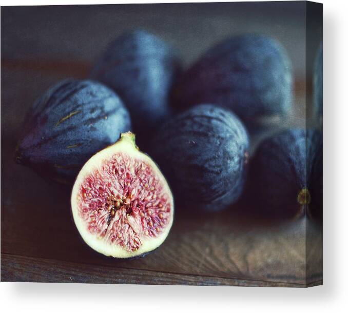 Fig Still Life Canvas Print featuring the photograph Figs One by Lupen Grainne